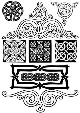 Celtic vector art-collection on a white background.のイラスト素材