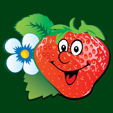 Lively strawberry.のイラスト素材