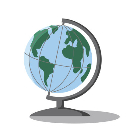Illustration of a Globe. Educational vector illustration for school start, geography, cards, banners, flyers, invitationsのイラスト素材
