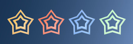 Paper cut weather element of stars on night blue sky background. Forecast white cloud icon symbol...