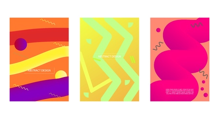 Fluid shapes background for poster, brochure background. Setのイラスト素材