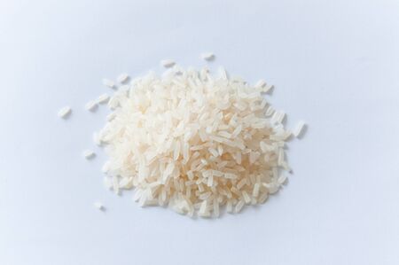 White rice, close-up の写真素材