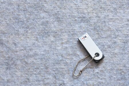 4 GB flash drive on cotton texture