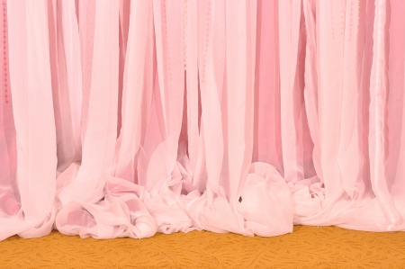 Pink Curtain and carpet, Background for weddingの写真素材