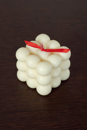 Candles with a red bowの写真素材