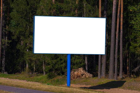 Background for design. Advertising billboard along the roadの写真素材