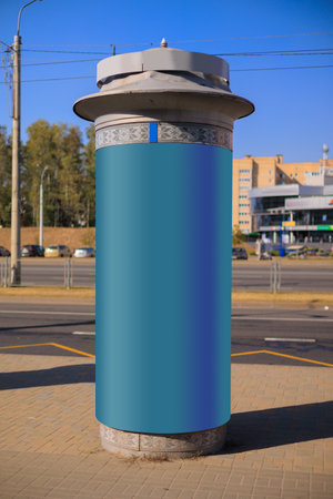 Large billboards for outdoor advertising along the roadsの写真素材