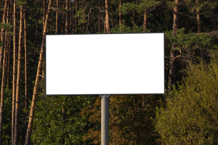 Background for design. Advertising billboard along the roadの写真素材