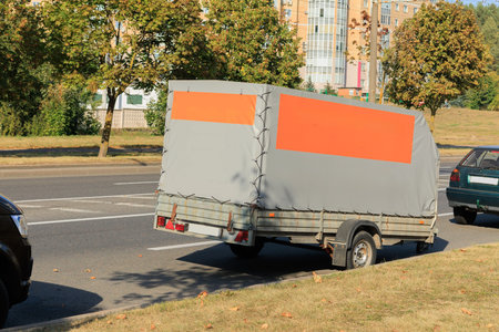 Large billboards for outdoor advertising along the roadsの写真素材