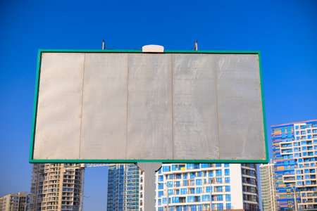 Large billboards for outdoor advertising along the roadsの写真素材