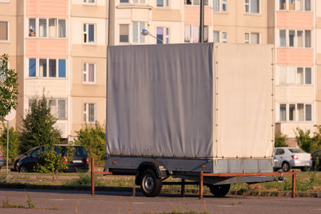 Large billboards for outdoor advertising along the roadsの写真素材