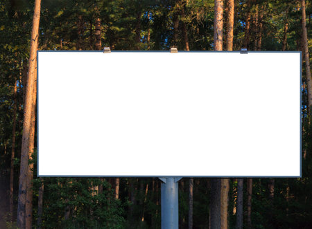 Large billboards for outdoor advertising along the roadsの写真素材