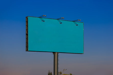 Large billboards for outdoor advertising along the roadsの写真素材