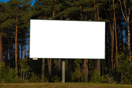 Large billboards for outdoor advertising along the roadsの写真素材