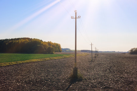 Views of the landscape on a sunny autumn day.の写真素材