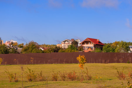 Views of the landscape from the car window.の写真素材