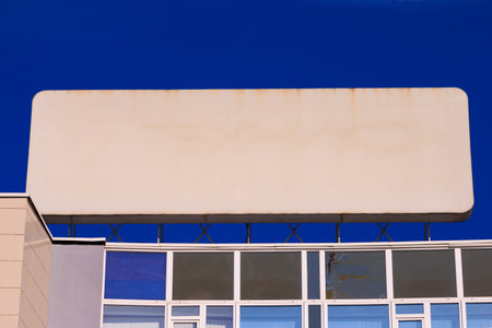 Background for design, white billboards on city streets and along roads in the summer dayの写真素材