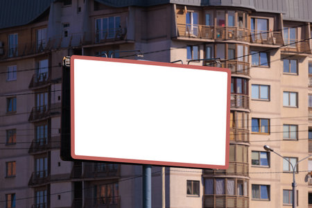 White billboard. Background for design and advertising.の写真素材