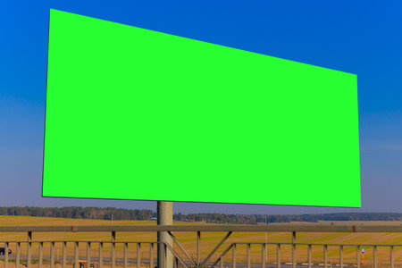 Large billboards for outdoor advertising along the roads. Background for design.の写真素材