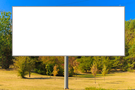 White billboard. Background for design and advertising.の写真素材