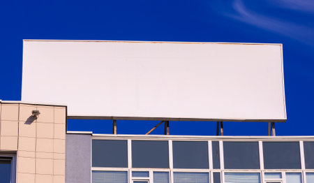 White billboard. Background for design and advertising.の写真素材