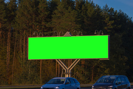 Large billboards for outdoor advertising along the roads. Background for design.の写真素材