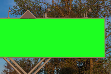 Large billboards for outdoor advertising along the roads. Background for design.の写真素材