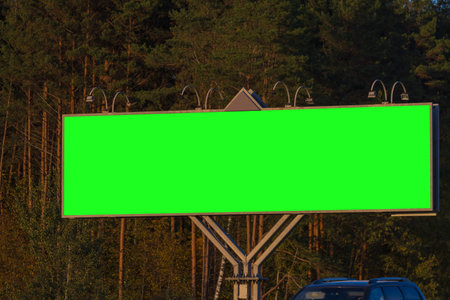 Large billboards for outdoor advertising along the roads. Background for design.の写真素材
