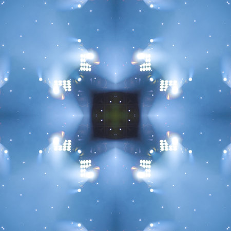 Abstract texture background for design. Stage light and smoke on stage, lighting and spotlightsの写真素材