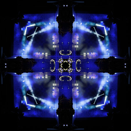 Abstract texture background for design. Stage light and smoke on stage, lighting and spotlights