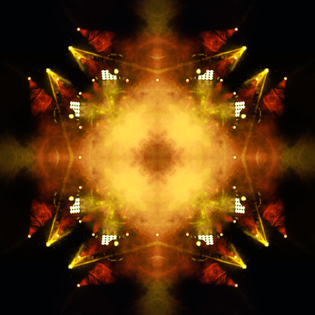 Abstract texture background for design. Stage light and smoke on stage, lighting and spotlightsの写真素材