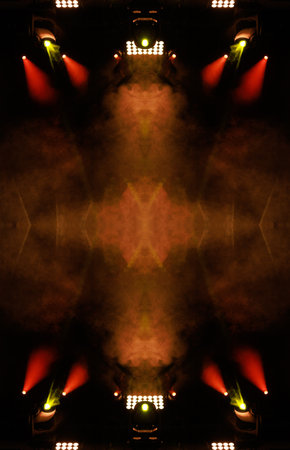 Abstract texture background for design. Stage light and smoke on stage, lighting and spotlightsの写真素材