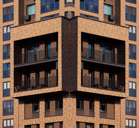 Abstract pattern, modern buildings and housesの写真素材