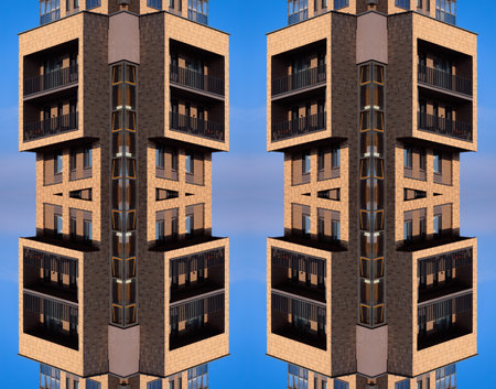 Abstract pattern, modern buildings and housesの写真素材