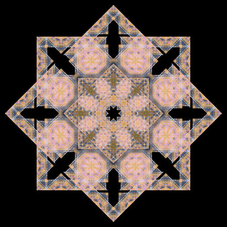 Abstract pattern, multi-colored kaleidoscope from photosの写真素材