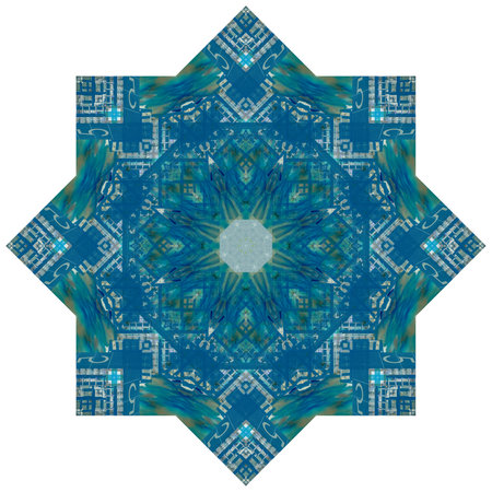 Abstract pattern, multi-colored kaleidoscope from photos modern buildings and housesの写真素材