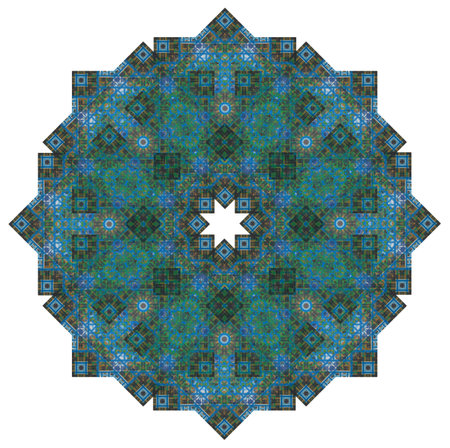 Abstract pattern, multi-colored kaleidoscope from photosの写真素材