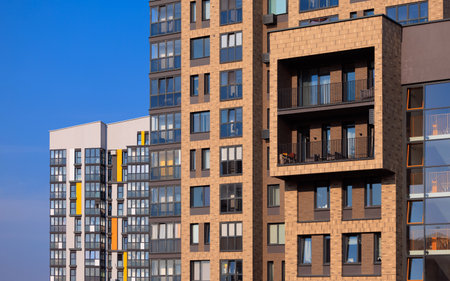 Cityscape, modern buildings on a summer dayの写真素材