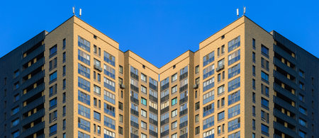 Cityscape, modern buildings on a summer dayの写真素材