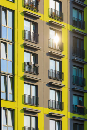 Cityscape, modern buildings on a summer dayの写真素材
