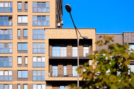 Cityscape, modern buildings on a summer dayの写真素材
