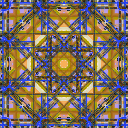 Abstract pattern, multi-colored kaleidoscope from photos modern buildings and housesの写真素材