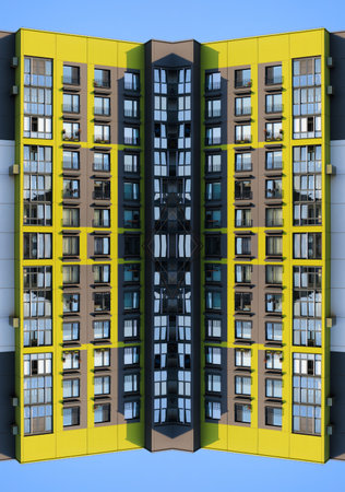 Abstract pattern, modern buildings and housesの写真素材