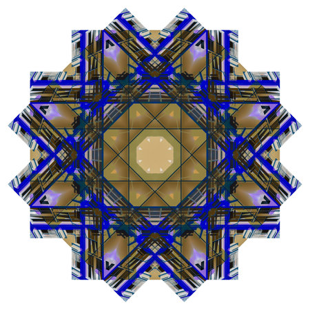 Abstract pattern, multi-colored kaleidoscope from photos modern buildings and housesの写真素材