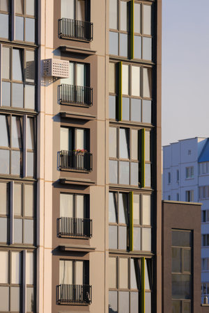 Cityscape, modern buildings on a summer dayの写真素材