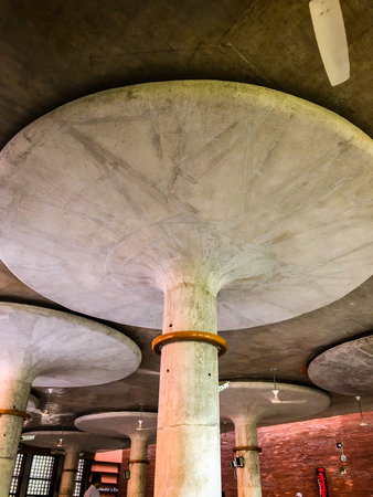 Mushroom columns of Mayor Hanif Mosque in Dhaka.の写真素材