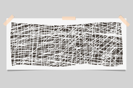 Scribble road map type abstract plan by hand drewのイラスト素材