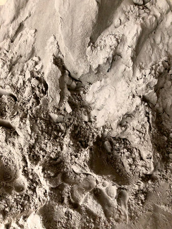 Sand stack in a construction siteの写真素材