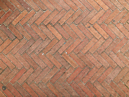 Brick pavement surface textureの写真素材