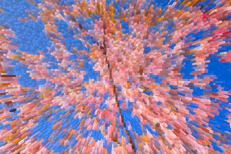 Abstract colorful 3D extrude background.の写真素材